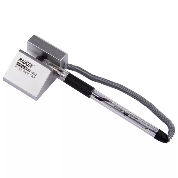 Baoke 890 counter pen business neutral desk pen 0.5mm silver Baoke desk pen fixed desktop signature pen