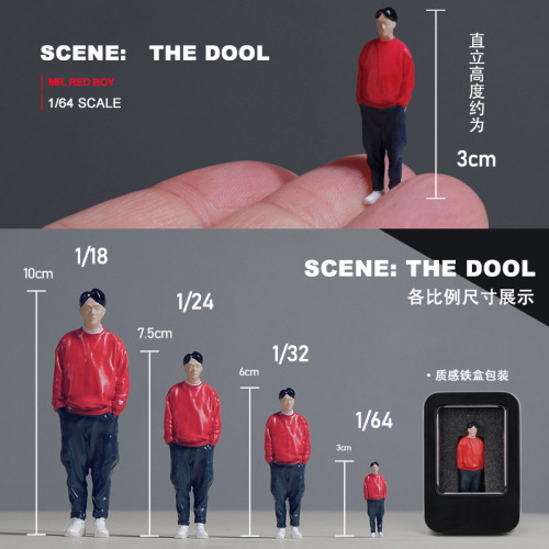 Simulation 1/32 1:64 miniature photography villain props sand table props doll hand-made character model decoration