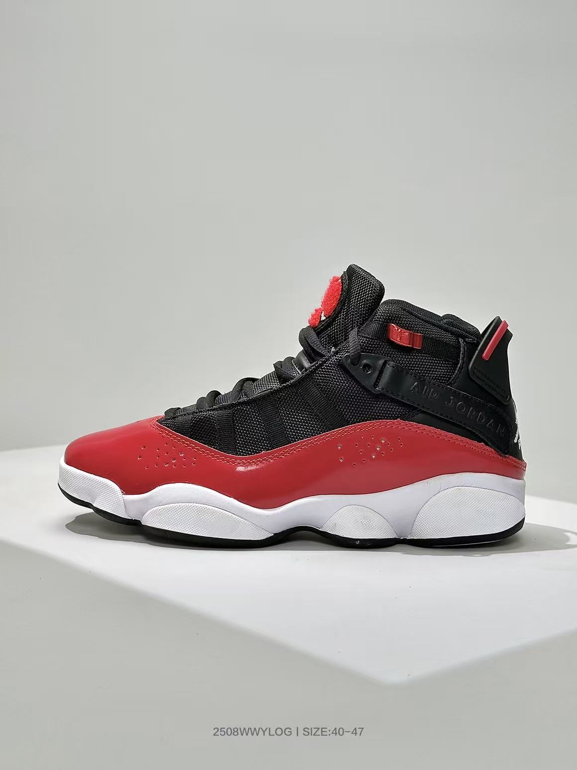 Putian AJ seis coronas zapatos de baloncesto de alto nivel samurai negro para hombre al aire libre cómodos zapatos deportivos casuales de moda