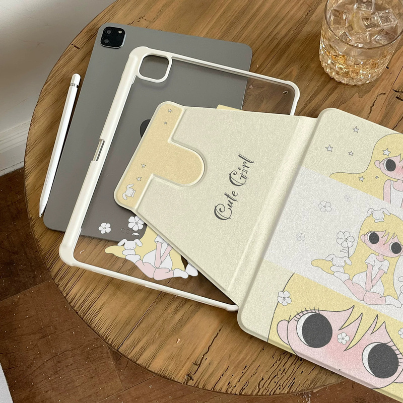 ins collage star little girl design, suitable for iPad 10/11 generation tablet cases, air 4/5/6, cute mini ins collage star little girl design, suitable for iPad 10/11 generation tablet cases, air 4/5/6, cute mini