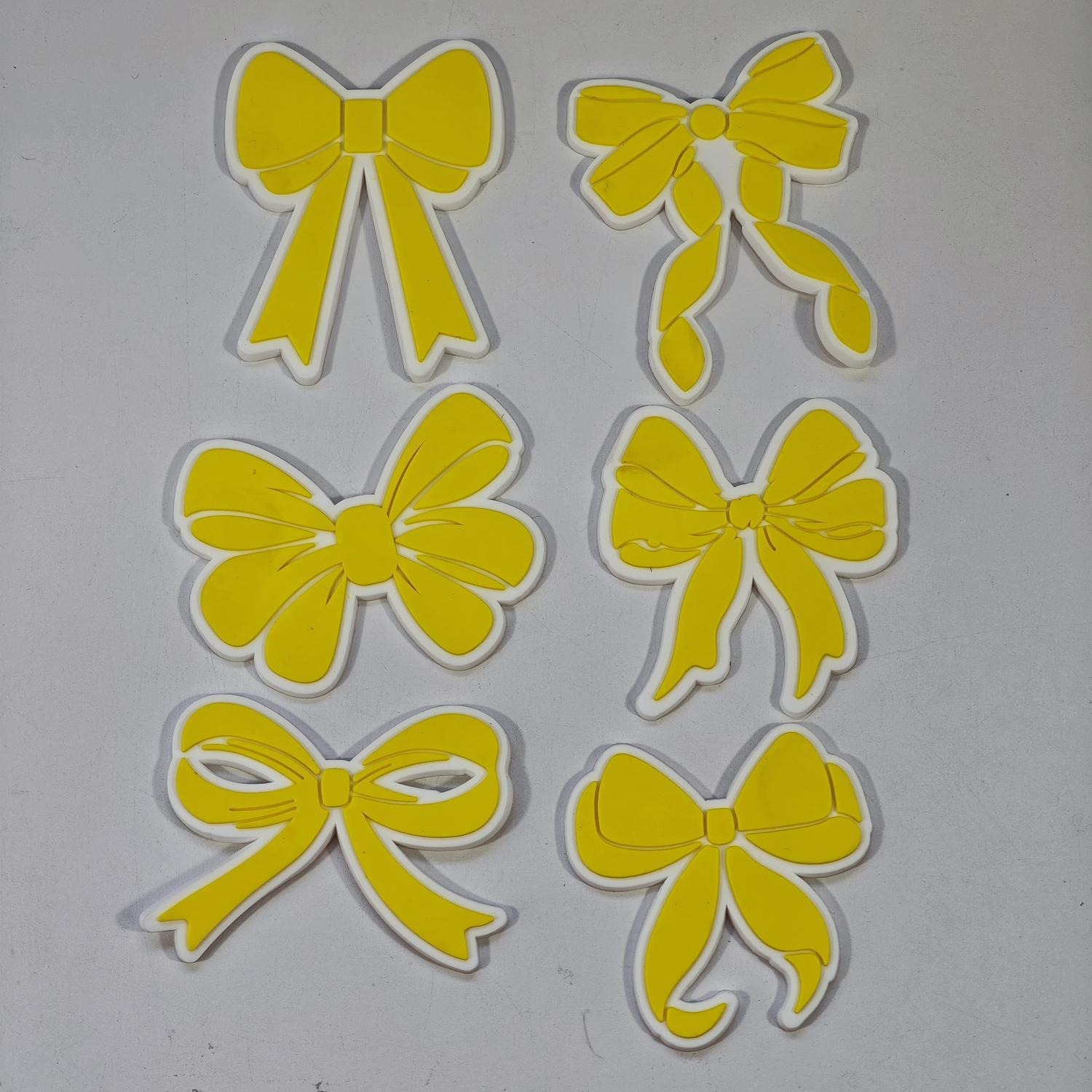 Cute and fresh yellow bow patch for clogs, DIY clog accessories, decorative buckle.