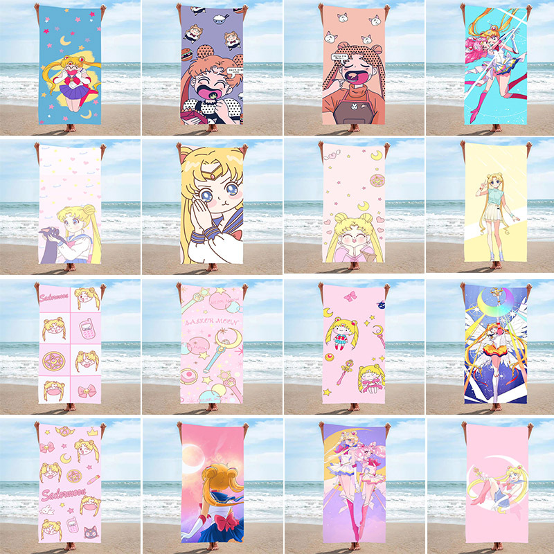 Quick dry Japanese cute children's beach bath towel for swimming
