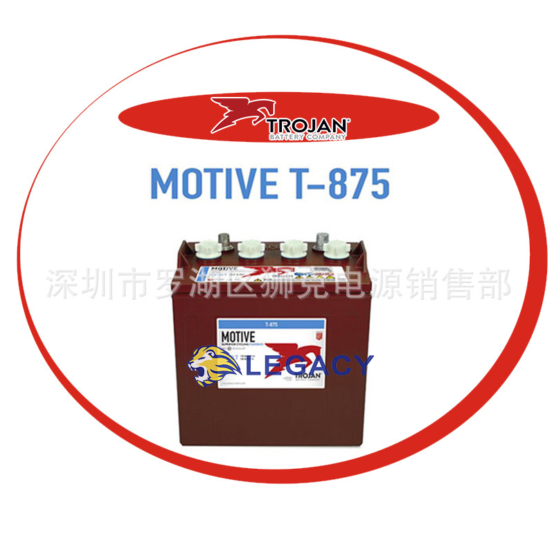 邱健电池T-875 Trojan电池8V170AH  垛板叉车洗地机杠杆式升降机