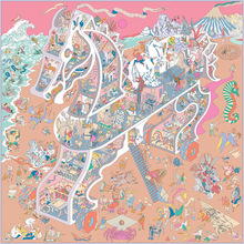 2025新款方巾【马术学院】18姆米90真丝双面印花重磅斜纹学院风