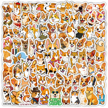 100张新款可爱柯基小狗狗精美包装贴纸包 DIY创意儿童喜爱小贴画