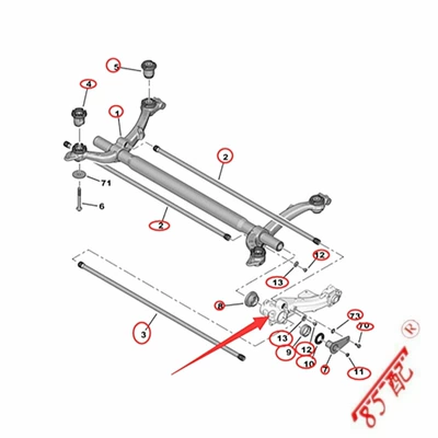 C2, Rear axle