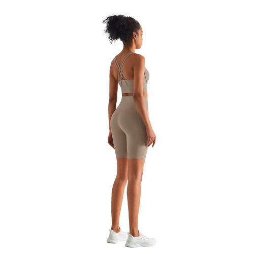 NULS naked feeling without embarrassing lines, high-waisted peach hip pocket yoga pants, sports fitness running shorts for women