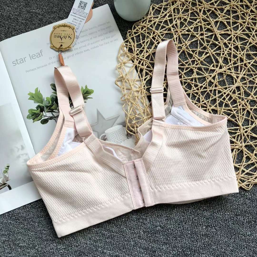 Nueva alta calidad delgada algodón taza transpirable ropa interior de las mujeres transpirable poli ajustable Orejas de conejo ultra-fino sujetador al por mayor