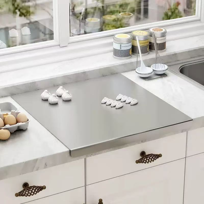 Stainless Steel Double-Sided Cutting Board for Kitchen Use, Mold-Resistant Kneading Board, Hanging Chopping Board, Cross-Border