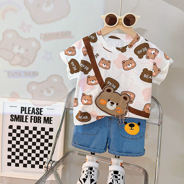 Bag, white sleeves, with short sleeve