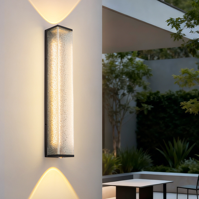 Modern Wall Lamp Outdoor Waterproof Garden Villa Balcony Door Pillar Side Outdoor Solar Courtyard Exterior Wall Light