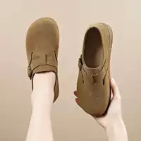 Ретро Birkenstock на толстой подошве, весна 2025, новые туфли Birkenstock без шнуровки на мягкой подошве, туфли на плоской подошве из матовой кожи, все включено, специальная цена