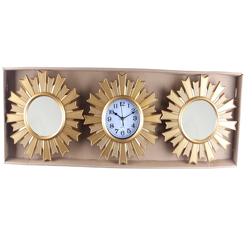 Reloj de pared europeo/americano moderno simple, reloj triple decorativo, reloj de cuarzo creativo de moda para sala/comedor