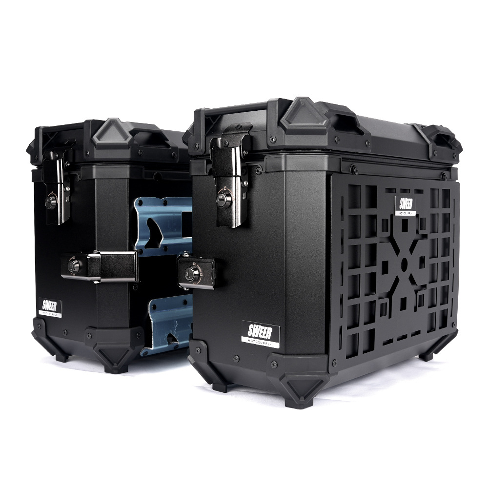 28L/35L motorcycle aluminum alloy side box universal waterproof anti-collision trunk aluminum alloy quick release three boxes