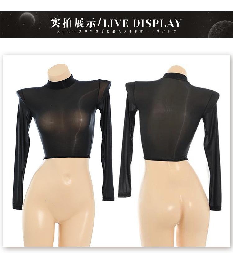 Feimu & Miji Lace Corset Set with Glossy Top, Fishbone Waist Cincher and Garter Stockings — detail image 21