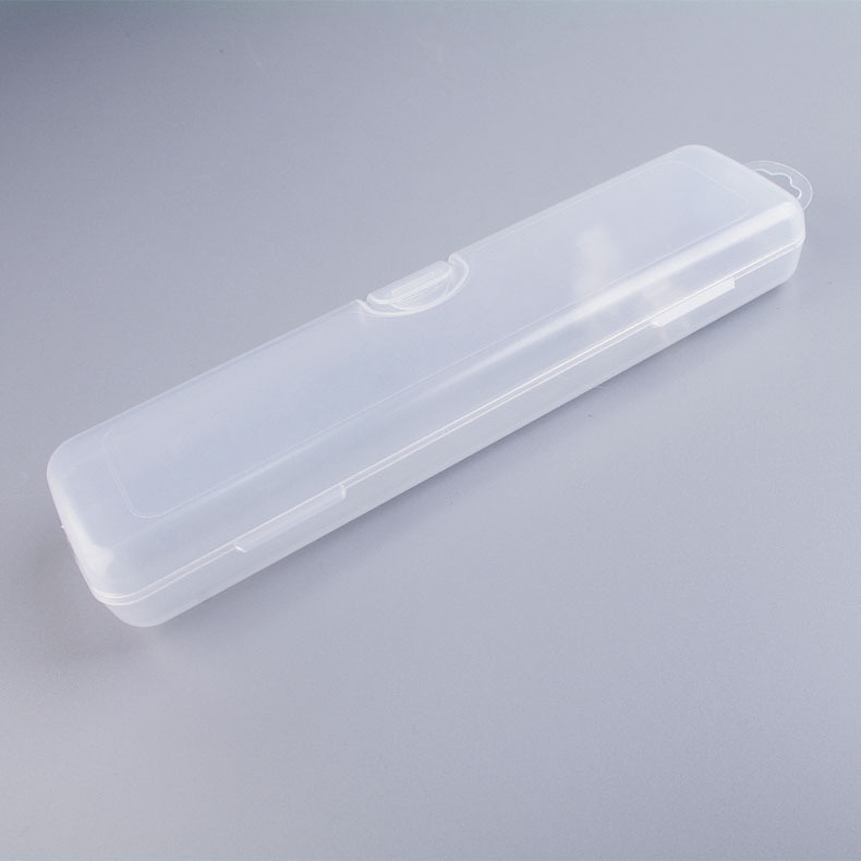 Portable Dust-Proof Plastic Storage Box with Hook for Brushes, Makeup Brushes, Spoons, Chopsticks, Nail Art Pens, Data Cables, and Small Items