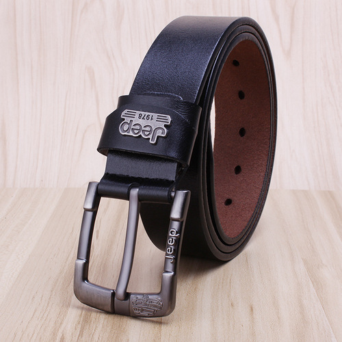 Retro belts for men wholesale high-end genuine leather pin buckle jeans with single layer pure cowhide tactical belts for men