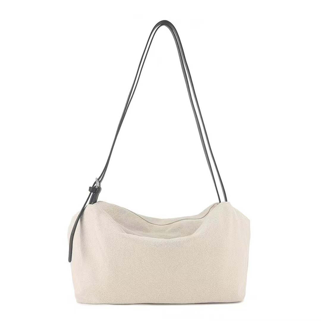 Korean Style New Top Grain Vegetable Tanned Leather Tote Bag For Women, Large Capacity Commuter Underarm Shoulder Bag, Boston Bag - Thumbnail 8
