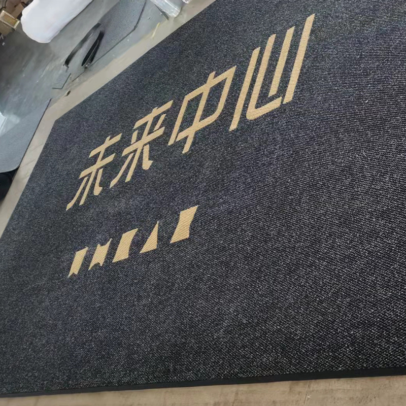 Customized neumático estampado alfombra impresión logotipo puerta de entrada alfombra hotel comercial impresión antideslizante alfombra de suelo