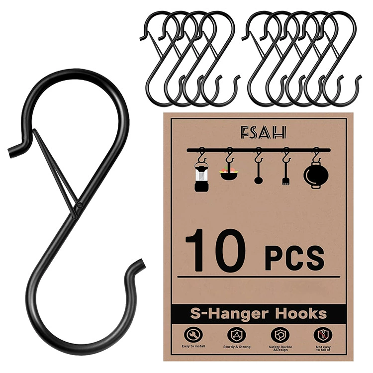 Крючки типа S для подвешивания кухонной утвари, кастрюль и сковородок, чашек, растений, одежды и сумок