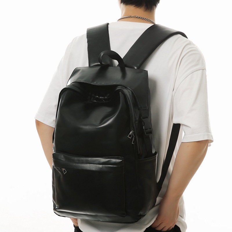 Trendy New Backpack Forest Style Vintage Feel PU Soft Leather Work Large Capacity Couple Casual Student School Bag_voghion.com