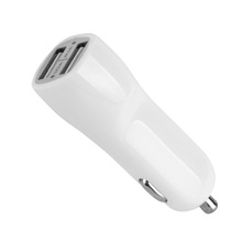 多口指示灯彩色塑胶外壳高光智能车载充电器5v2.1a双usb鸭嘴车充