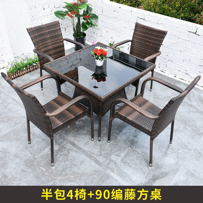 새롭게 업그레이드된 반포장의자 4+90 조립사각테이블(쿠션포함)