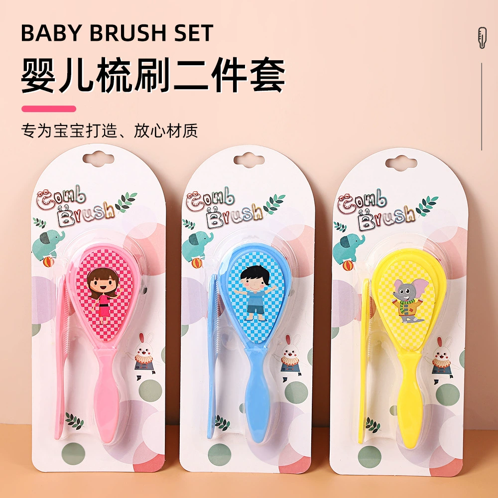 Детский шампунь, ванночка и расческа, набор из 2 предметов для новорожденных детей для удаления плодового мха, безопасная расческа и щетка, щетка с мягкой щетиной для ухода за ребенком