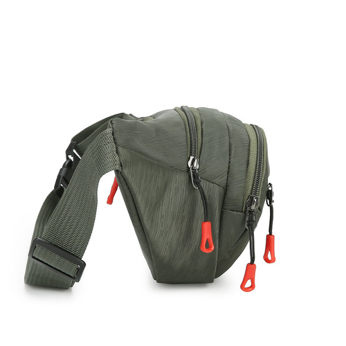 23 New Outdoor Portable Waist Bag Men's Lightweight Crossbody Chest Bag Wear-Resistant Waterproof Business Cashier Mobile Phone Bag