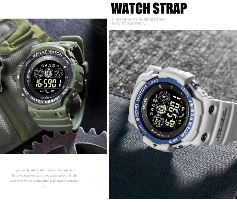 2023 New SMAEL Bluetooth Intelligent Electronic Sports Watch Step, Speed, Waterproof, Multifunctional Electronic Fashion Watch_voghion.com