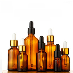 棕色精油瓶空瓶30ml茶色玻璃小樣瓶膠頭滴管瓶精華液化妝品分裝瓶