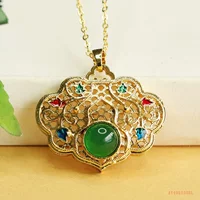 Aiyu Green Onyx кулон Ruyi ледяной вид халцедон хрустальное ожерелье в китайском стиле оптом AY4051508L