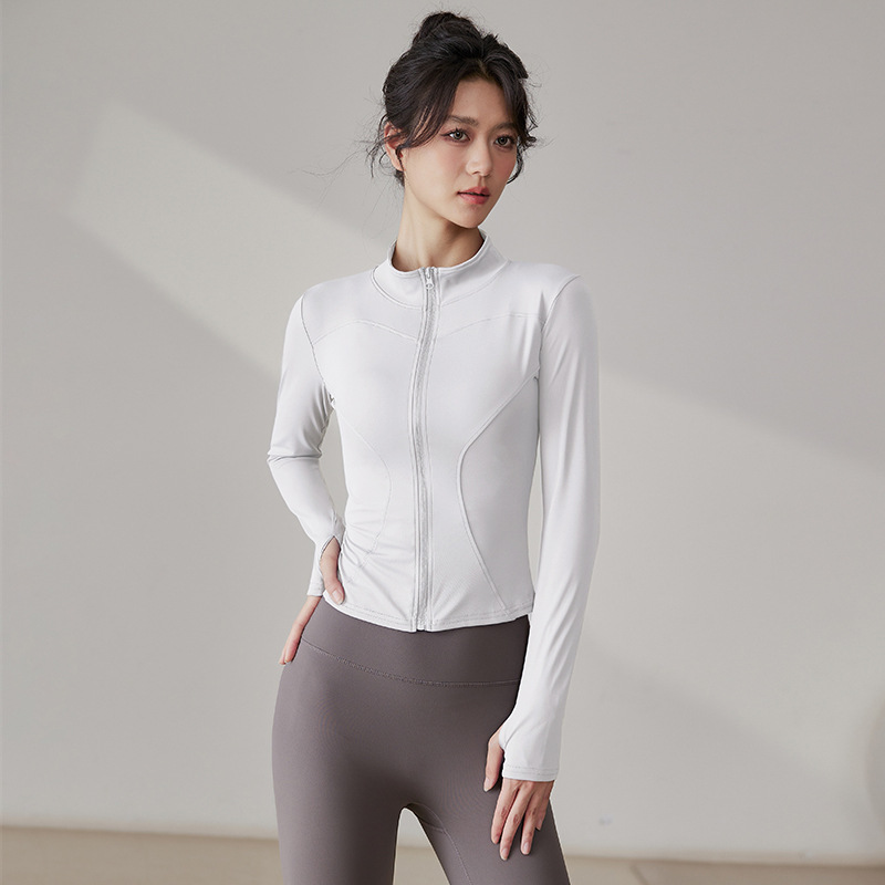 Slim-fit Quick-drying Yoga Clothes For Women, Long-sleeved Sports Fitness Tops, Fitness Clothes For Women_desvips.com
