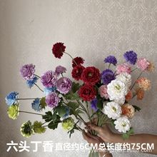 2025春夏新品6头丁香仿真花 香槟色系 高品 婚庆婚礼仿真花批发