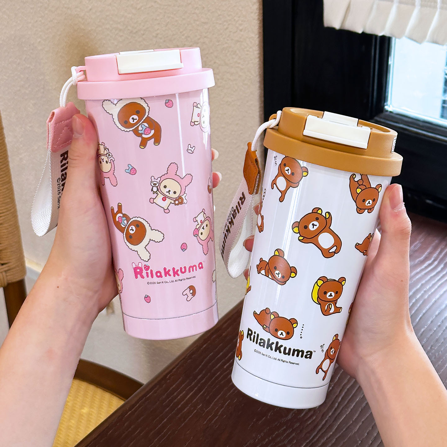 Auténtico relajado oso 2026 nuevo tipo de taza de agua para chicas de alto valor 316 taza de café de oficina de acero inoxidable
