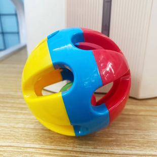 Cross-Border Douyin Same Style 8cm Three-Color Ball Bell Infant Hand Rattle Intellectual Hand Ball Parrot Toy Ball