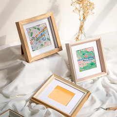 Handmade DIY Student Painting Portfolio Display Frame, Modern Minimalist Oil Pastel Picture Frame, Stand or Wall Mountable Photo Frame