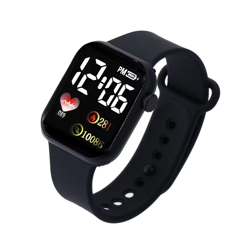 Comercio exterior transfronterizo LED reloj electrónico a prueba de agua pantalla táctil digital pareja estudiantes niños pulsera de voz cara simple generación