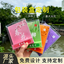 pvc冰箱贴包装盒透明PET塑料盒带挂钩折叠pet冰箱贴透明盒包装盒