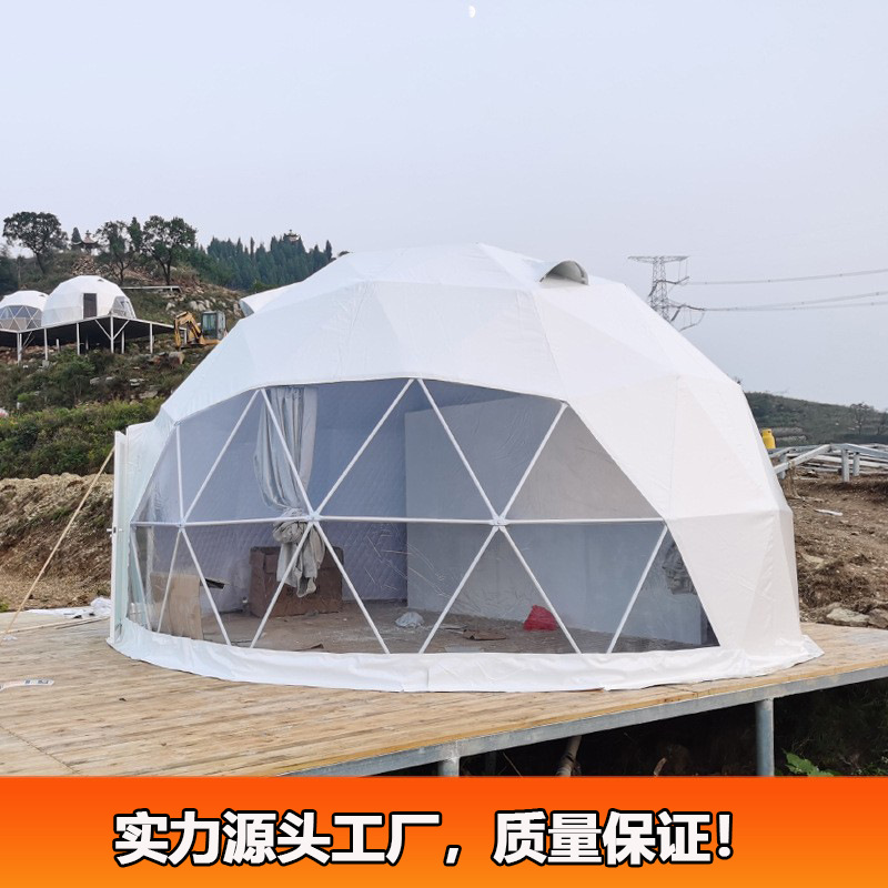 山东临沂星空帐篷酒店 28平米双人房住宿帐篷 厂家上门安装