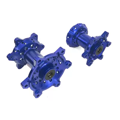 Frames, Hubs, Rims and Rim — Motorcycle wheel hub - a-set-of-front-and-rear-blue-wheel-hubs