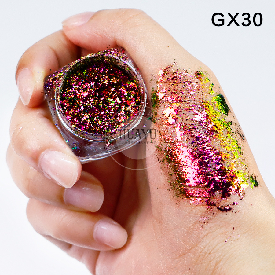 Explosiva transfronteriza camaleón óptico película gruesa Yunjin rosa arco iris estrella camaleón película gruesa ópalo rosa nail art sombra de ojos