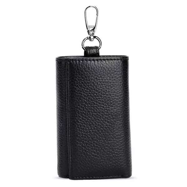 Factory Supply First-Layer Cowhide Key Bag Taobao Hot-Selling Genuine Leather Women's Coin Purse Cute Functional Key Bag