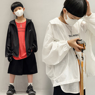Children's Clothing Boys' Sun Protection Clothing Summer Jacket 2025 New Medium and Large Children's Summer Thin Sun Protection Clothing Summer Style Children's Fashion