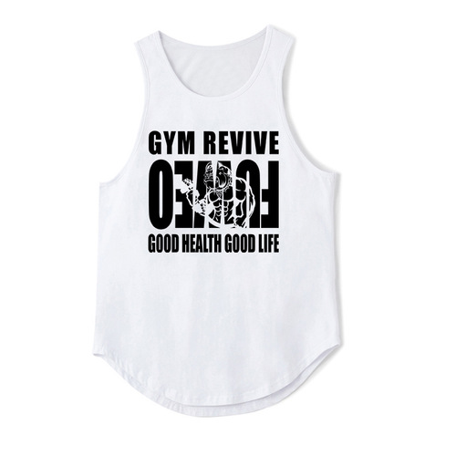 Summer Sports Fitness Printed Tank Top Quick-Dry Muscle Men's Training Sweat-Wicking Breathable Crew Neck Sleeveless Jacket New Arrival