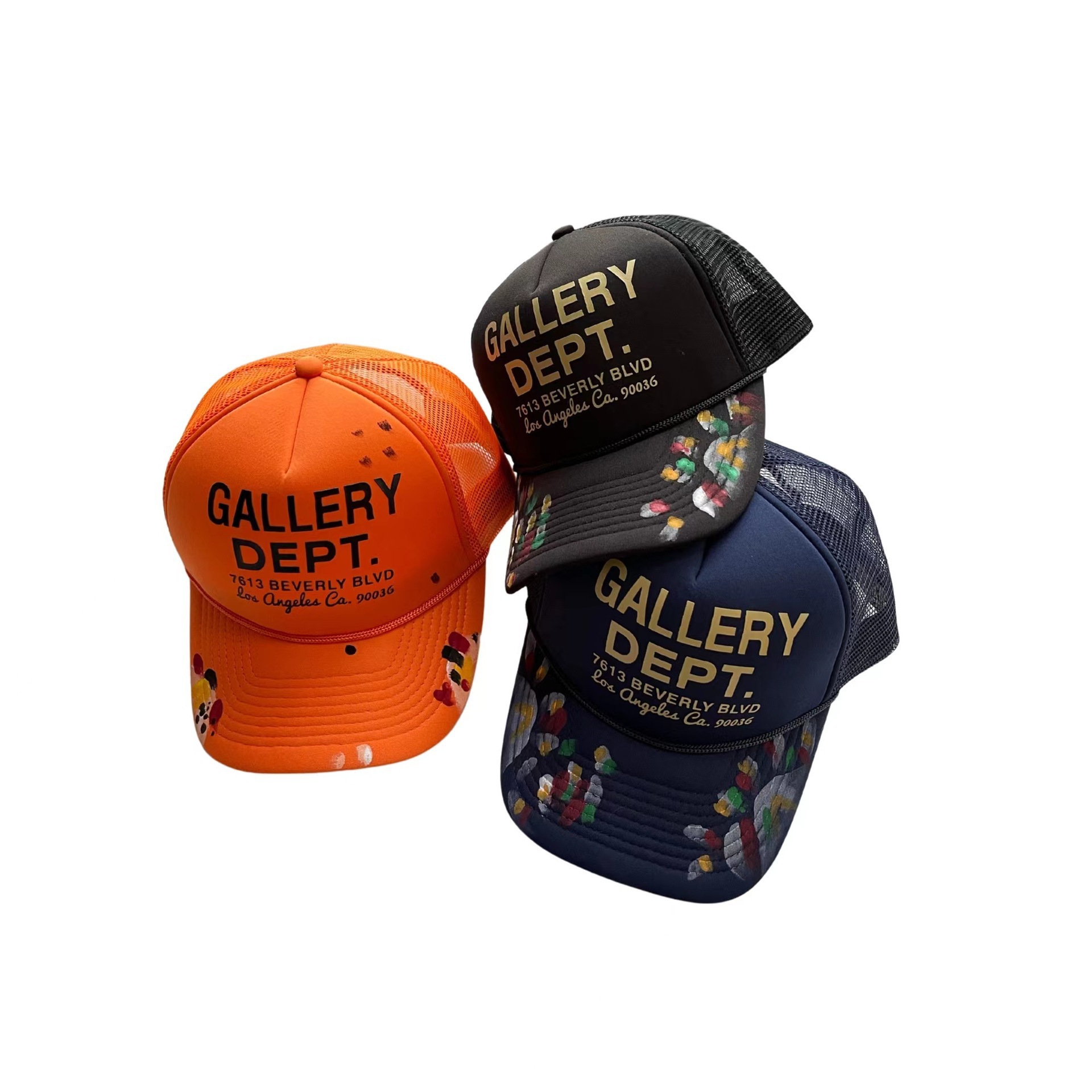 Cross-border American-style trendy brand GALLERY DEPT graffiti letter baseball cap sun hat bucket hat curved brim hat for men and women