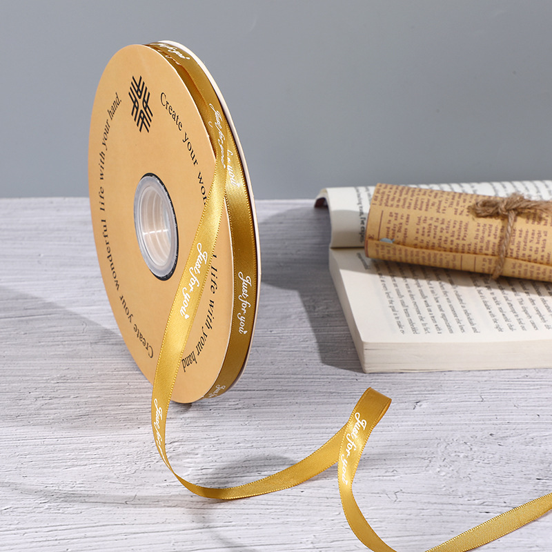 1cm100 tamaño sólo para usted Inglés cinta de poliéster flores regalo DIY decoración de la torta del regalo cinta de color