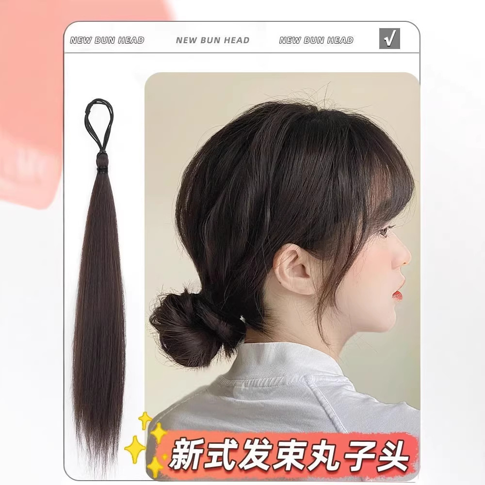 Auto-liquidación cabeza de bola baja artefacto integrado Paquete de pelo femenino viento perezoso mullido flor corsé pelo updo bolsa bola cabeza Paquete de pelo