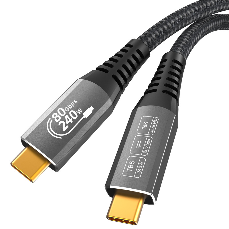 Usbc Full-Featured Thunderbolt 5 High-Definition Data Cable 120g High-Speed 240W Suitable for Huawei 16K Video Fast Charging Cable