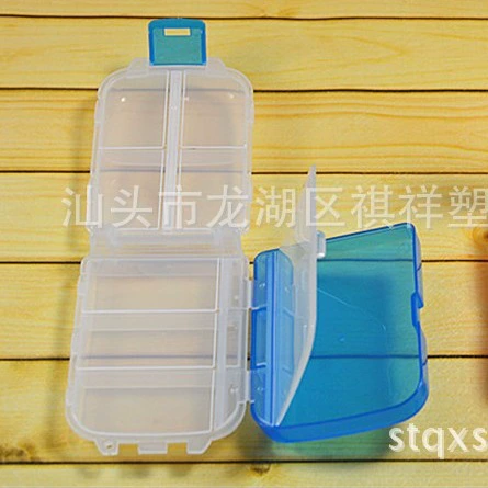 Manufacturer supply 8342 plastic box folding three -layer box 8 grid box storage box transparent box compilation box